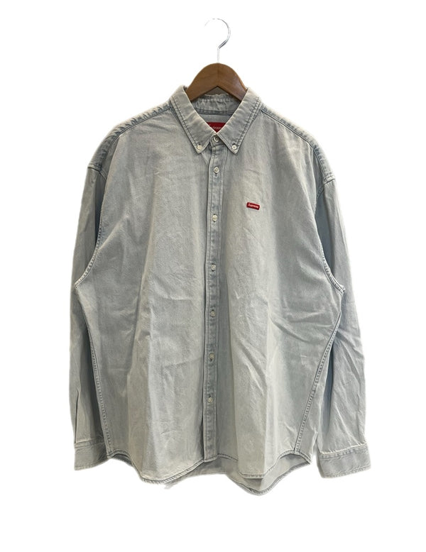 シュプリーム SUPREME 24SS Small Box Logo Denim Shirt Washed スモールボックスロゴ デニムシャツ 青 長袖シャツ ブルー Lサイズ 101MT-5044