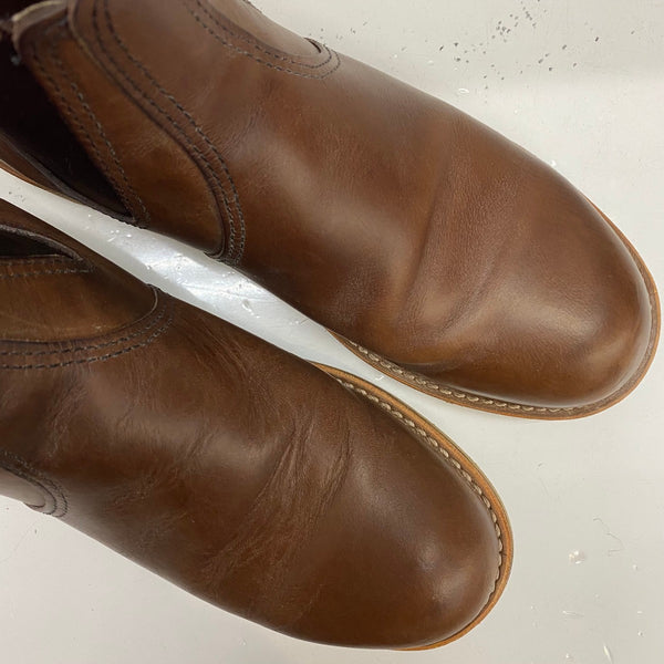 【曜日割引対象外】 レッドウィング RED WING CLASSIC CHELSEA USA製 9 3190 メンズ靴 ブーツ サイドゴア ブラウン 27cmサイズ 201-shoes1519 VB