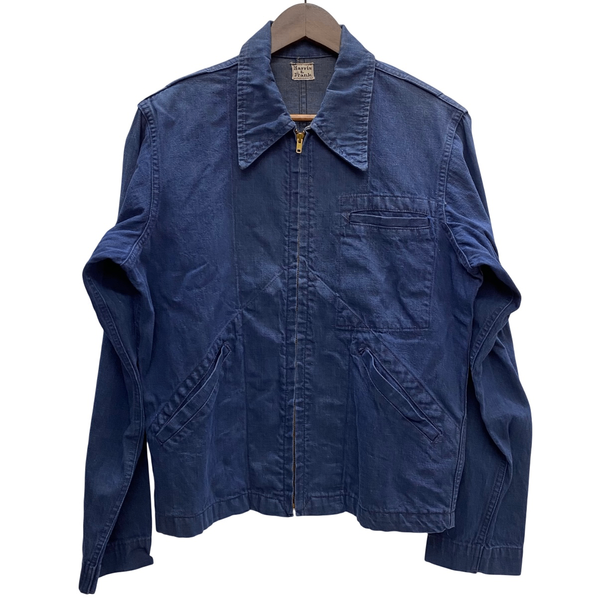 【曜日割引対象外】 ハリスアンドフランク HARRIS&FRANK ~70's デニムワークジャケット ジャケット ネイビー 201MT-4123 VB