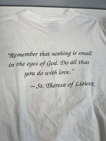 ヴィンテージ vintage 90s ©1992 Saint Teresa アートTシャツ プリントTシャツ  白 XL Tシャツ ホワイト LLサイズ 101MT-4667