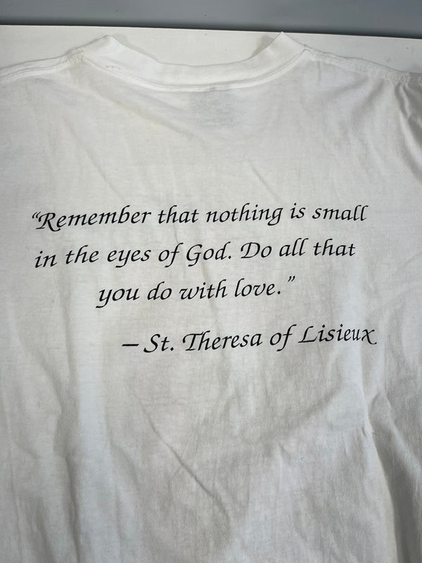 ヴィンテージ vintage 90s ©1992 Saint Teresa アートTシャツ プリントTシャツ  白 XL Tシャツ ホワイト LLサイズ 101MT-4667