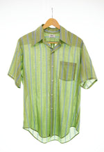 ヴィンテージ Vintage 70s TOWN CRAFT PENNYS 70's コットンポリ 半袖シャツ グリーン Lサイズ 103MT-2913