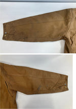 カーハート Carhartt 80's 80年代 100周年 100YEARS デトロイトジャケット ワークジャケット ジップアップ ダック地 裏地ブランケット VINTAGE ヴィンテージ - ジャケット ブラウン 101MT-5326