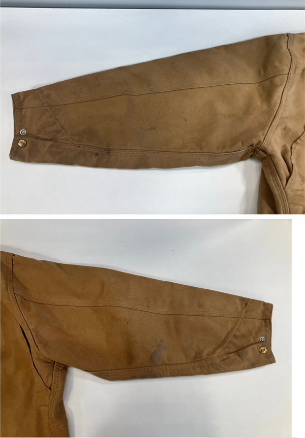 カーハート Carhartt 80's 80年代 100周年 100YEARS デトロイトジャケット ワークジャケット ジップアップ ダック地 裏地ブランケット VINTAGE ヴィンテージ - ジャケット ブラウン 101MT-5326