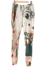 ノゾミイシグロ NOZOMI ISHIGURO スウェットパンツ サルエルパンツ 綿 コットン COTTON 日本製 ボトムスその他 総柄 マルチカラー Sサイズ 104LB-46