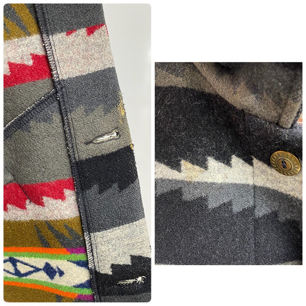 【曜日割引対象外】 ペンドルトン PENDLETON 80's HIGH GRADE WESTERN WEAR ネイティブ柄 USA製 ウール ジャケット グレー 201MT-4774 VB