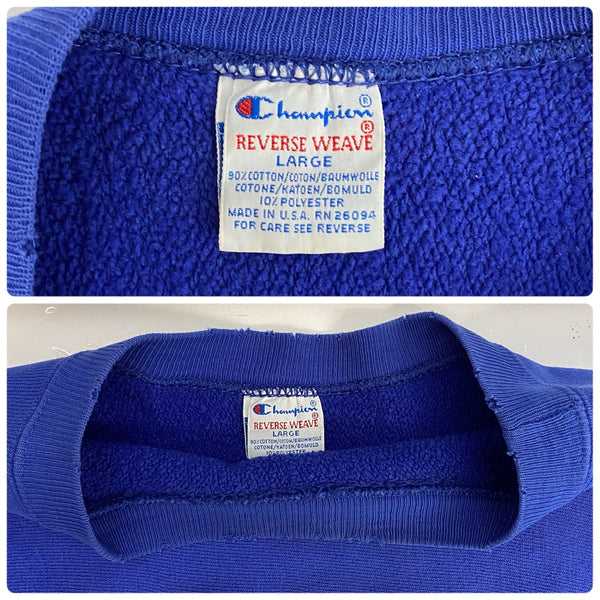 【曜日割引対象外】 チャンピオン Champion 90's リバースウィーブ USA製 カレッジ スウェット ブルー Lサイズ 201MT-4536 VB