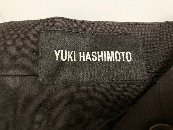 ユウキ ハシモト YUKI HASHIMOTO SLIM TROUSERS 黒 MADE IN JAPAN ウールパンツ 211-01-0206 ボトムスその他 無地 ブラック サイズ 46 101MB-410