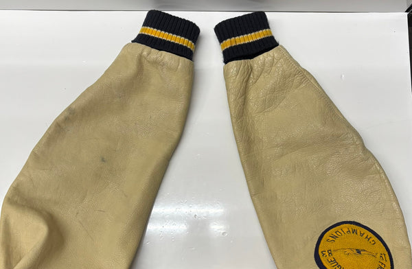 【曜日割引対象外】 ヴィンテージ vintage 80's 80s 80年代 デロング Delong スタジャン ジャケット ネイビー 44サイズ 201MT-3180 VB