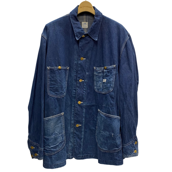 【曜日割引対象外】 ヴィンテージ vintage リー LEE 60's~ 91-J デニムカバーオール USA製 ジャケット ブルー 46サイズ 201MT-3513 VB