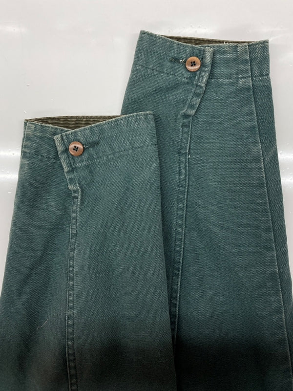 エルエルビーン L.L.Bean 80s HUNTING JACKET ハンティング ジャケット チェックネル ダック ボタン コート アウター USA製 緑 H147 ジャケット 無地 グリーン Sサイズ 104MT-1957