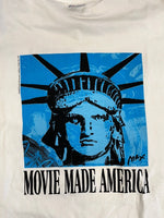 ヴィンテージ vintage 90s ©1991 Peter Max 89 Liberties movie made america 自由の女神 プリントTシャツ アートTシャツ 袖シングル XL Tシャツ LLサイズ 101MT-4673