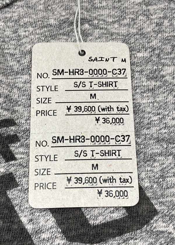 セントマイケル SAINT MICHAEL 25SS × BerBerJin ベルベルジン BJ_SS YOUNG TEE ヤング Tシャツ 霜降りグレー 半袖 カットソー 灰 SM-HR8-0000-C37 Tシャツ ロゴ グレー Mサイズ 104MT-1300