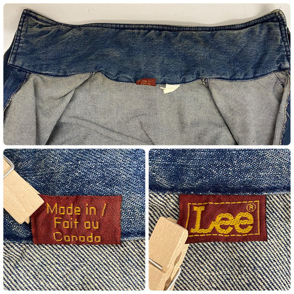 【曜日割引対象外】 リー Lee 80's ファイヤーマンジャケット デニムジャケット カナダ製 ジャケット ブルー 201MT-4854 VB