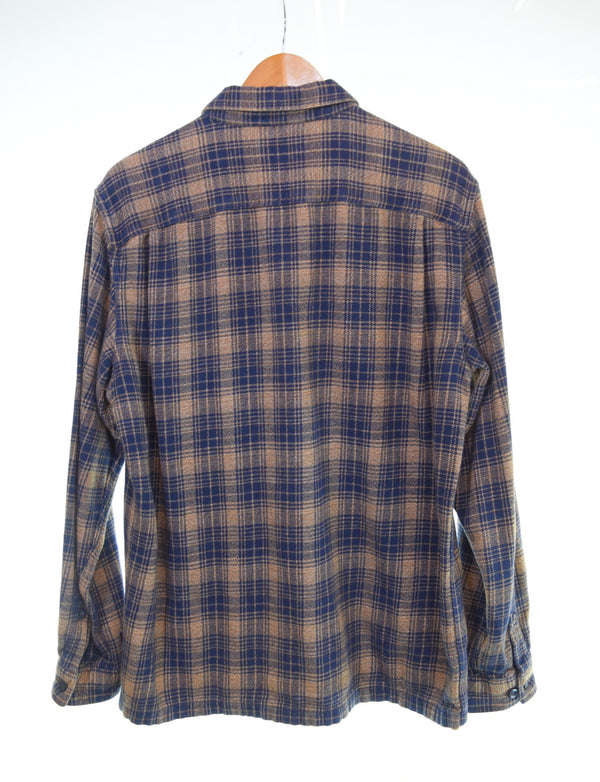 パタゴニア PATAGONIA ORGANIC COTTON オーガニックコットン 長袖 フランネルチェックシャツ 53947FA16 長袖シャツ ブラウン Mサイズ 103MT-2836