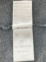 ウィンダンシー WIND AND SEA SEA CHENILLE EMB SULFUR CREW NECK  スウェット トレーナー ウォッシュ加工 灰色 WDS-O-SIG-24-Q2-CS-01 スウェット 刺繍 グレー Lサイズ 104MT-1569