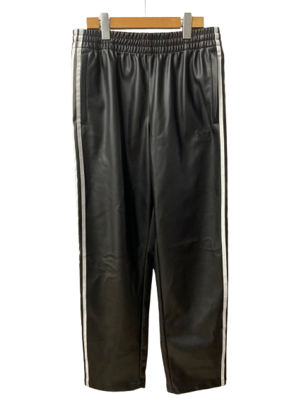 アディダス adidas フェイクレザー アディカラー スリーストライプス ファイヤー バード トラックパンツ  IZ4038 ボトムスその他 ブラック Lサイズ 201MB-1031