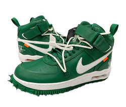 ナイキ NIKE × Off-White Air Force 1 Mid SP LTHR Pine Green　オフホワイト × ナイキ エアフォース1 ミッド パイングリーン DR0500-300 メンズ靴 スニーカー グリーン 27cm 101-shoes1572