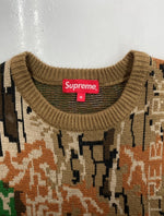 シュプリーム SUPREME 22AW Trebark Camo Sweater ツリーバーク カモ セーター カモフラ クルーネック ニット 茶 セーター カモフラージュ・迷彩 ブラウン Mサイズ 104MT-1258