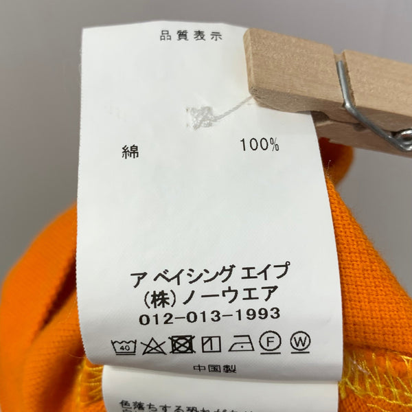 アベイシングエイプ A BATHING APE 1J30112001 半袖ポロシャツ イエロー XLサイズ 201MT-4817