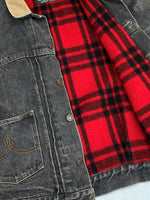 ラルフローレン RalphLauren 2nd type BLACK DENIM JACKET ブラック デニム ジャケット 裏地ブランケット 襟コーデュロイ Gジャン 黒 ジャケット ロゴ ブラック Lサイズ 104MT-1527