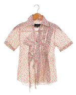 トリココムデギャルソン tricot COMME des GARCONS AD2004 00s 00's 変形ブラウス フロントホック 2way TO-B036 半袖シャツ ホワイト Sサイズ 103LT-127