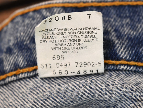 リーバイス Levi's 90s USA製 511工場 デニムパンツ 青 560-4891 デニム ブルー 34 103MB-378