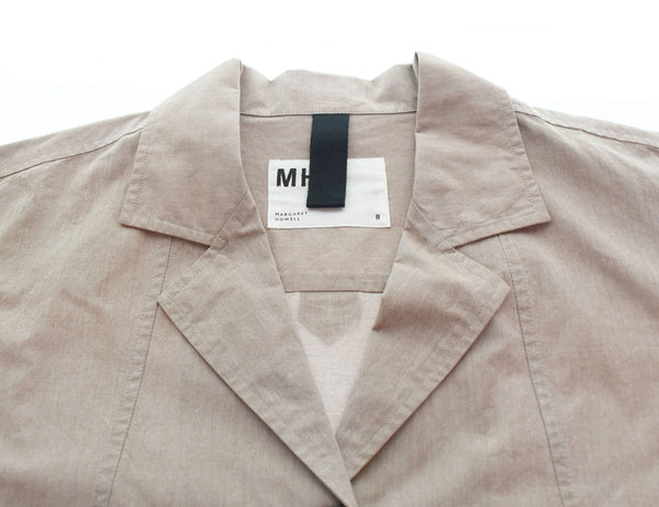 マーガレットハウエル MHL. chambray shirt 半袖シャツ オープンカラーシャツ  595-4152509 半袖シャツ ベージュ 2 103LT-105