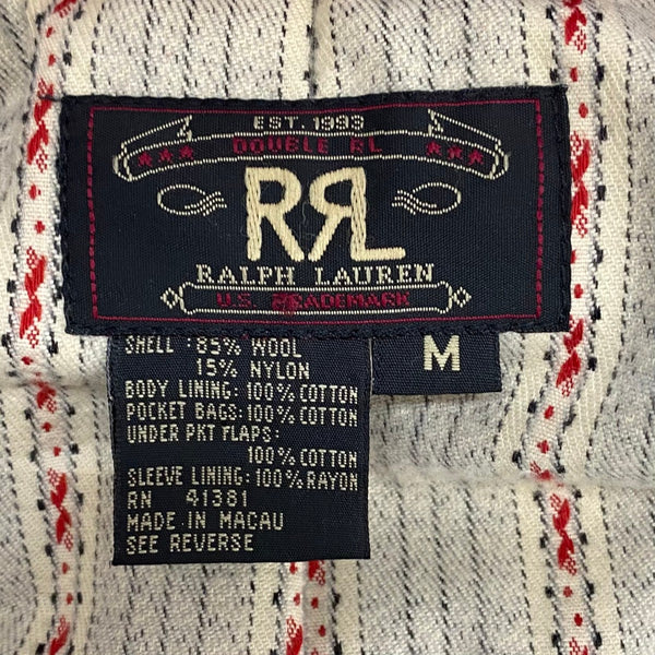 【曜日割引対象外】 ダブルアールエル RRL 90's Western York Tweed Check Half Coat 三つ星 ジャケット レッド Mサイズ 201MT-3835 VB