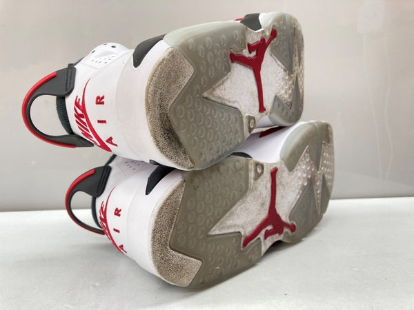 ナイキ NIKE 20年製 AIR JORDAN 6 RETRO CARMINE エア ジョーダン レトロ カーマイン AJ6 スウッシュロゴ 白 赤 黒 CT8529-106 メンズ靴 スニーカー レッド 27.5cm 104S-845