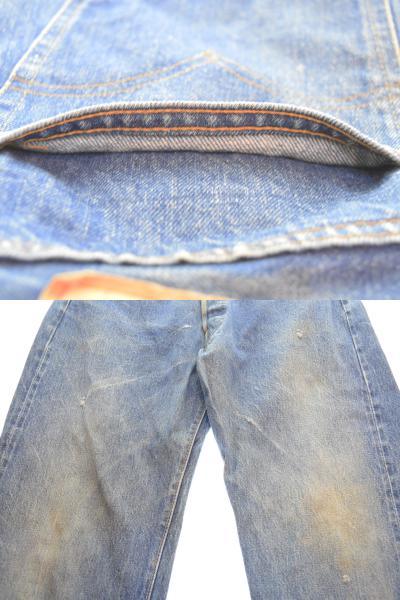 リーバイス Levi's 70s 501 66後期 ボタン裏6 赤耳 70's チェーン セルビッジ デニム ブルー 35/33 103MB-554