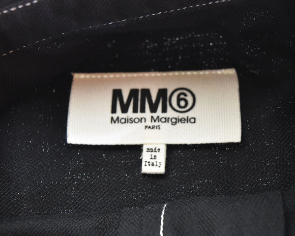 メゾンマルジェラ MM6 Maison Margiela 18SS リボンシャツ S32AM0280 長袖シャツ ブラック 38 103LT-129