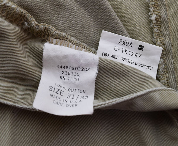 ダブルアールエル RRL Ralph Lauren ラルフローレン 90's 初期 三つ星 タグ タック パンツ C-TK1247 チノパン ベージュ Mサイズ 103MB-456