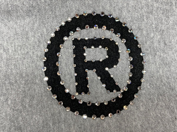 アベイシングエイプ A BATHING APE ベイプ BAPE 初期 90s トレーナー リバースウィーブ スワロフスキー ラインストーン クルーネック Y2K ロゴ 日本製 GRAY 灰色 スウェット プリント グレー XLサイズ 104MT-1821