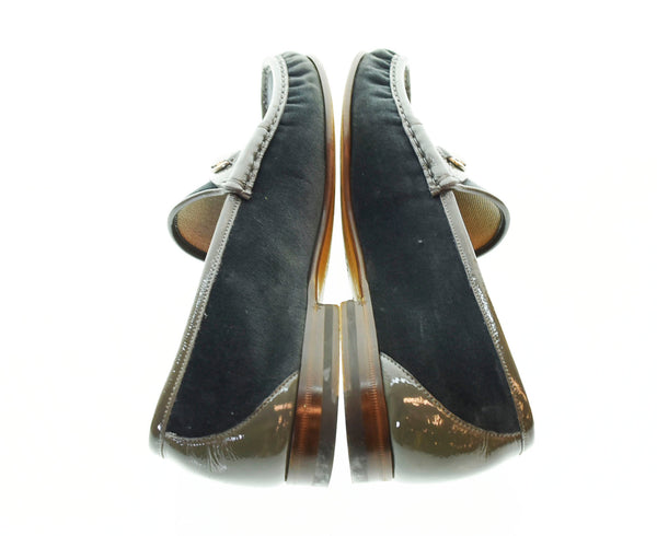 グッチ GUCCI ベロア ローファー 黒 メンズ靴 ローファー ブラック 8 1/2 27cm 103S-716