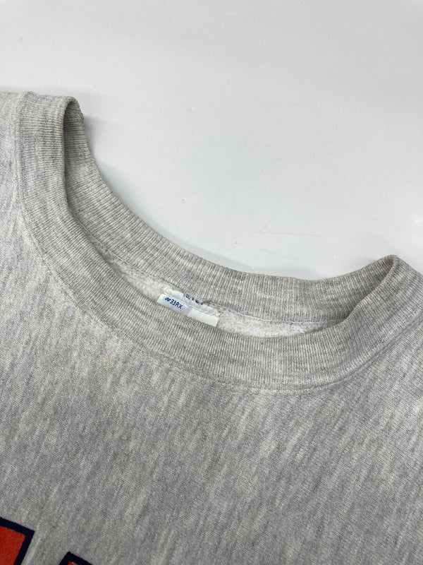 チャンピオン Champion 90s 90年代 刺繍タグ REVERSE WEAVE リバースウィーブ  USA製 WHEATON BASEBALL  灰色 スウェット プリント グレー XLサイズ 104MT-2279