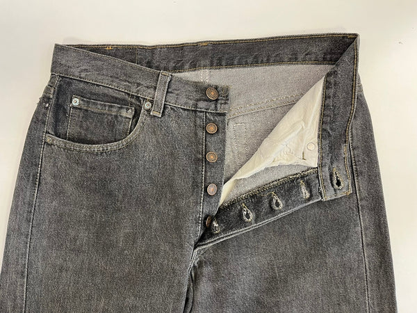 リーバイス Levi's 90’ß 90s 501先染め ブラックデニム ボタン裏532 USA製 アメリカ製 デニム ブラック W32×L34 101MB-624