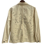 【曜日割引対象外】 ウエアハウス WAREHOUSE HELLER'S CAFE ワークシャツ LARRY'S COLLECTION ジャケット ホワイト 36サイズ 201MT-3889 VB