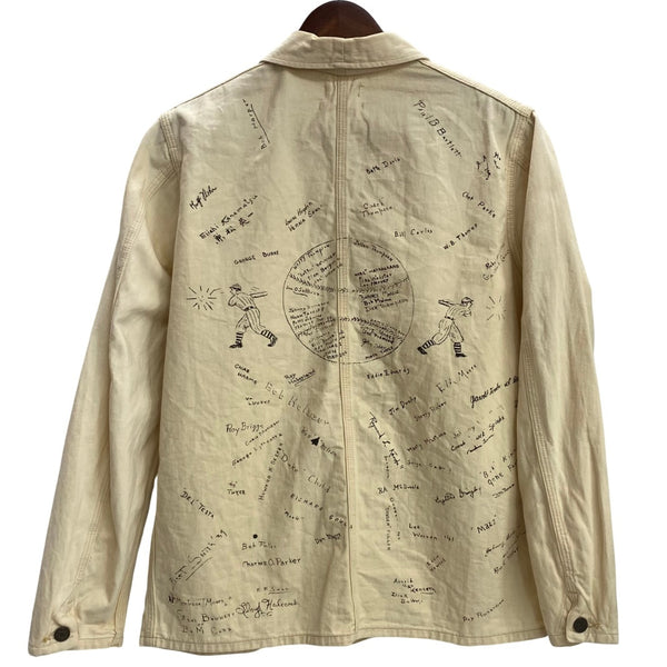 【曜日割引対象外】 ウエアハウス WAREHOUSE HELLER'S CAFE ワークシャツ LARRY'S COLLECTION ジャケット ホワイト 36サイズ 201MT-3889 VB