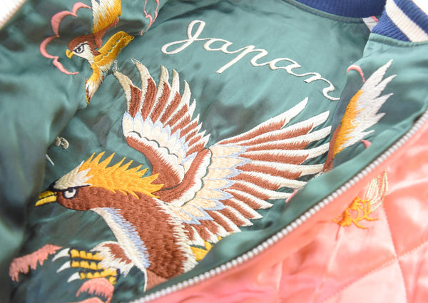 フラットヘッド THE FLAT HEAD リバーシブルキルティング 刺繍 スカジャン ジャケット Sサイズ 103MT-3345