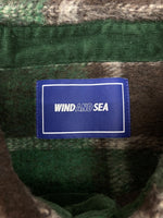 ウィンダンシー WIND AND SEA 23AW SHAGGY PLAID CPO SHIRT JACKET シャギー チェック シャツ ジャケット 起毛 長袖 緑 WDS-O-FAL-24-Q1-JK-08 ジャケット チェック グリーン Lサイズ 104MT-1784