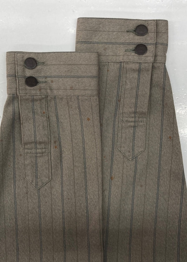 ダブルアールエル RRL STRIPE WORK JACKET ストライプ ワーク ジャケット ジップアップ CONMAR社 Ralph Lauren 茶 MNRROTWM5L00072 ジャケット ストライプ ブラウン Mサイズ 104MT-1379