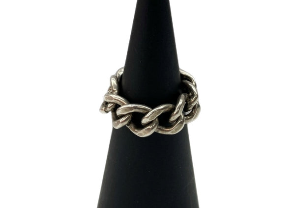 グッチ GUCCI CHAIN RING チェーン リング ロゴプレート 指輪 925 銀 メンズジュエリー 指輪・リング ロゴ シルバー 104A-79