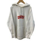 シュプリーム SUPREME × COMME des GARCONS SHIRT Box Logo Hooded Sweatshirt パーカ ホワイト XLサイズ 201MT-4818