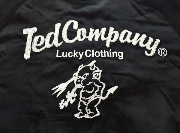 テッドマン TEDMAN スカジャン 別珍 リバーシブルDevil Motors Hot Road Lucky Clothing デビル モーターサイクル バイク 刺繍  42 ジャケット ブラック 103MT-2194