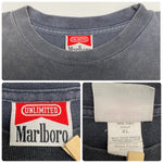 【曜日割引対象外】 ヴィンテージ vintage 90's マルボロ Marlboro リザード Lizard ポケットTシャツ Tシャツ ブラック XLサイズ 201MT-4295 VB
