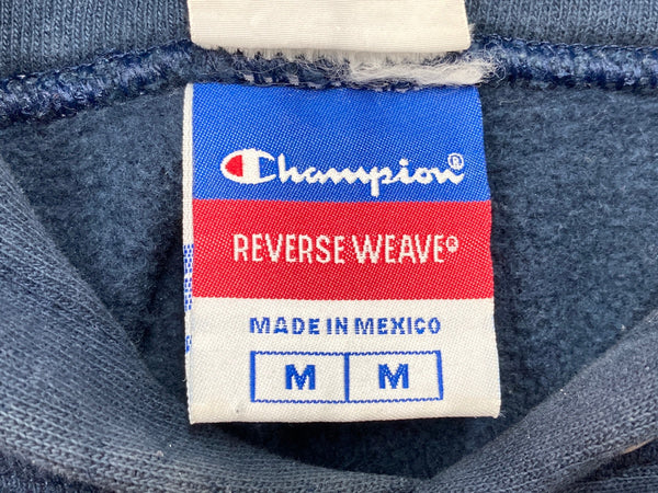 チャンピオン Champion 00s 00年代 真心ブラザーズ band バンT Serious And Happy King Of Rock REVERSE WEAVE リバースウィーブ  パーカ プリント ネイビー Mサイズ 104MT-1770