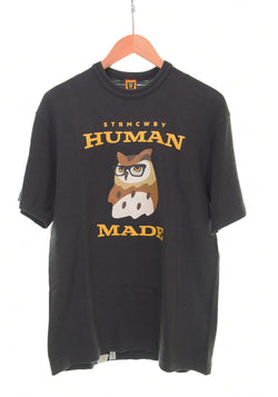 ヒューマンメイド HUMAN MADE GRAPHIC T-SHIRT  グラフィック フクロウ半袖Tシャツ 黒 Tシャツ ブラック Mサイズ 103MT-2676