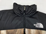 ザノースフェイス THE NORTH FACE × シュプリーム Supreme 13AW Fur Print Nuptse Jacket ファー プリント ヌプシ ナイロン ダウン 羽毛 アウター ブラウン系 茶色 ND01340 ジャケット 総柄 ベージュ Mサイズ 104MT-1802