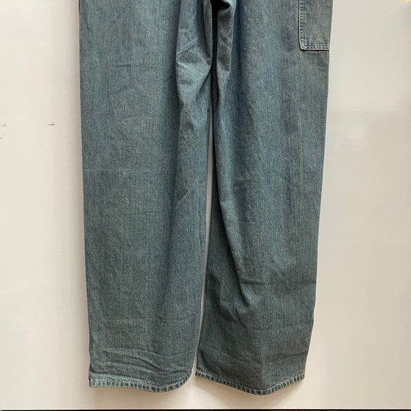 【曜日割引対象外】 ハーレーダビットソン HARLEY-DAVIDSON デニム ワッペン つなぎ・オーバーオール ブルー Sサイズ 201MB-1194 VB